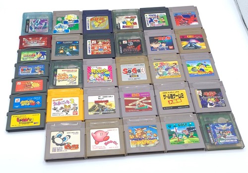 Gameboy 32 Lot Pokemon Crystal Ruby Green Kirby Set Japanese Tested Game Boy - Picture 2 of 18