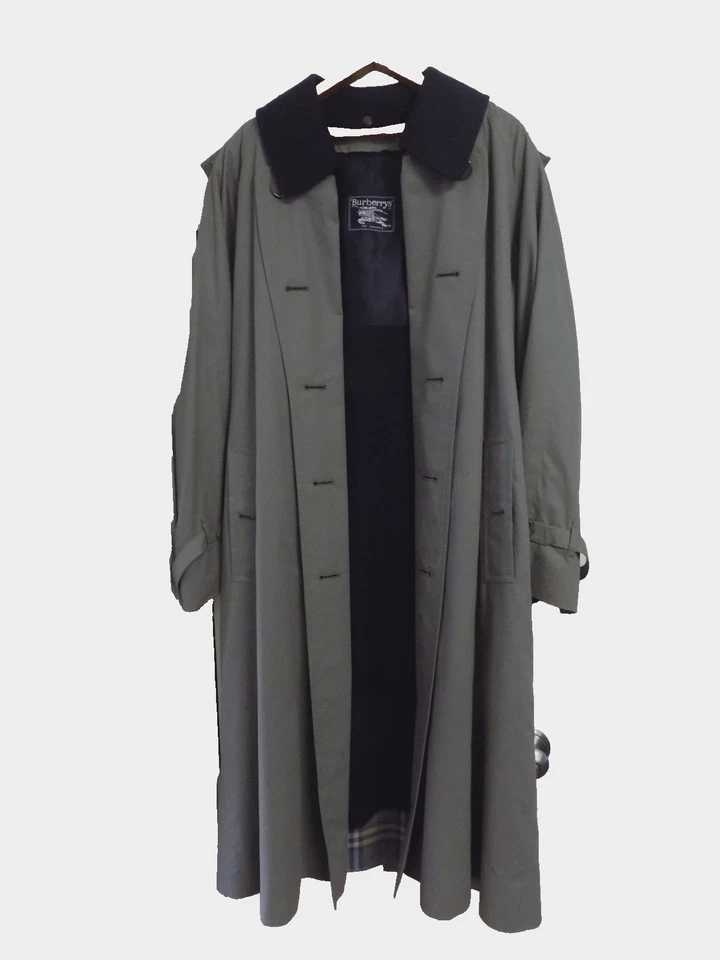 Gabardina Burberry de Colección Oliva Doble Pecho Forro Extraíble Cinturón a Cuadros Nova Foto 2 de 4