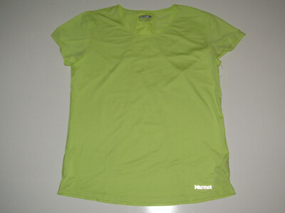 Marmot Citrus Ice Bright Yellow AERO SS Tee Active Shirt NEW Womens M Medium