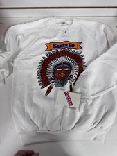 New Old Stock Vtg 90s Atsf Chief Feathers Engine Santa Fe New Mexico Sweatshirt