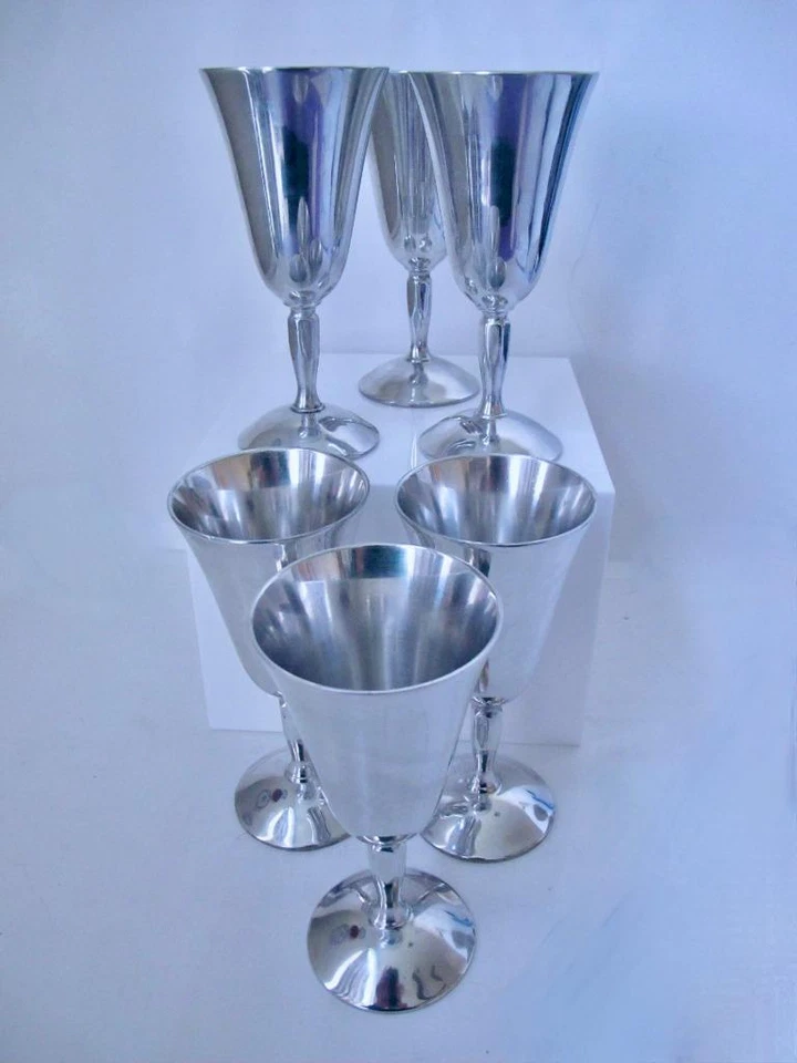 Juego / 6 copas de plata Raimond Italia vajilla de vino elegantes tazas navideñas 10 disponibles Foto 2 de 4
