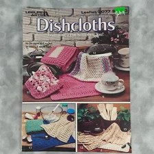 🧶 Vintage 1993 Crochet Dishcloth Pattern Booklet - 16 Designs 🧵