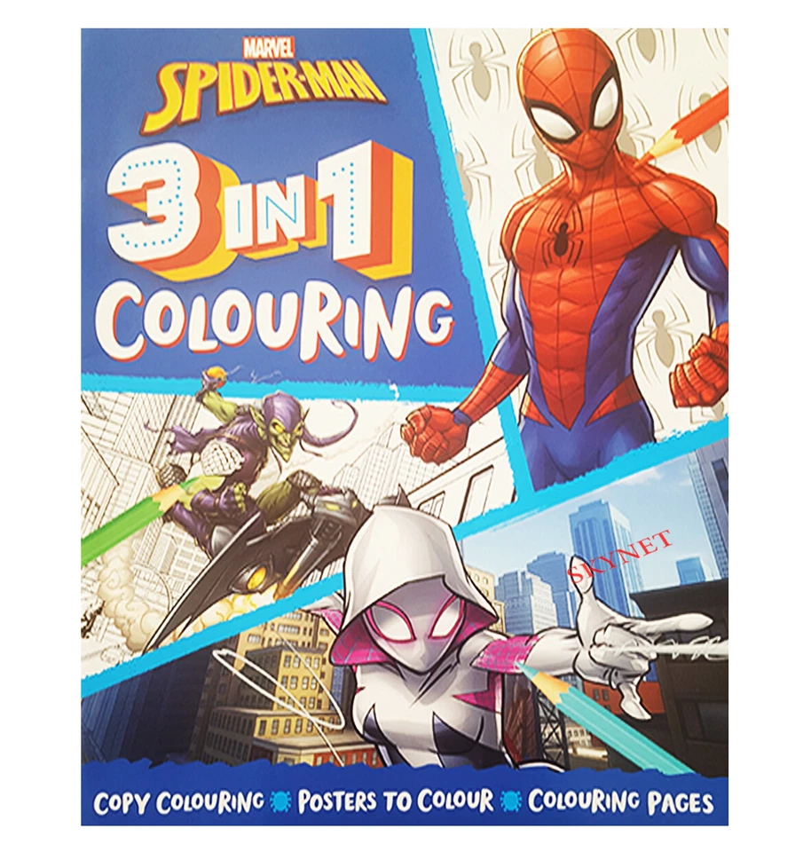 CHILDRENS DISNEY MARVEL SPIDERMAN PIXAR COLOURING ACTIVITY BOOKS BOOK - KIDS - Image 2 of 4