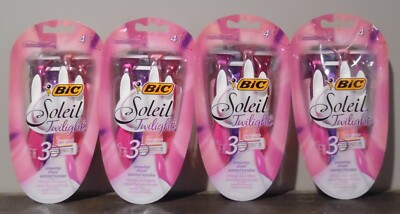 4 New Bic Soleil Twilight Women's Razors 4 Count Each 3 Blades 