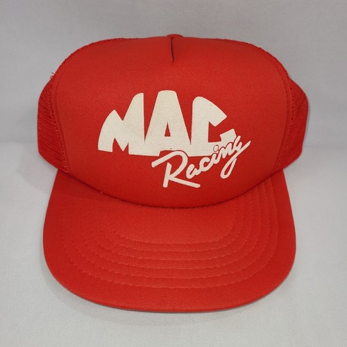Mac Tools Racing Vintage Snapback 1980s Hat Red Mesh Back Truckers Cap