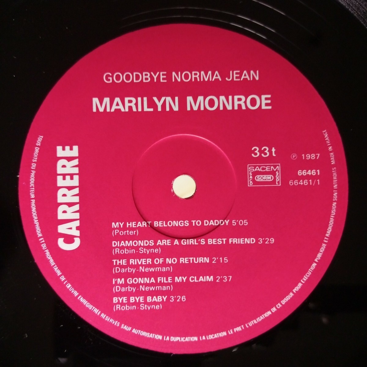 Marilyn Monroe – Goodbye Norma Jean [1987] Vinyl LP Jazz Blues