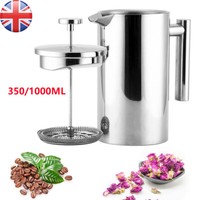 French Cafetiere French Press Coffee Maker Stainless Steel Coffee Plunger Office