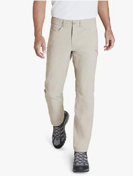 Eddie Bauer Active Fit Rainier Pants Men’s 36X30 Casual Light Khaki Outdoor NWT