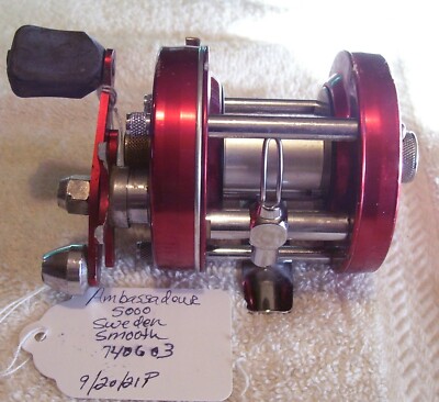 NICE VINTAGE AMBASSADEUR 5000 REEL  9/19/21F SER. #740603 SWEDEN SMOOTH