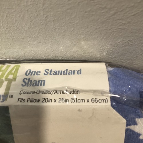 Martha Stewart Sham Periwinkle Rose Vine Blue Standard 1998 Made In USA NEW - Picture 5 of 12