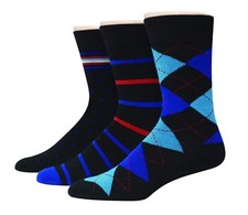 Hanes P81/3 Men's 3-Pack Dress Casual Crew Flat Knit Socks NEW 