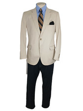 ALAN FLUSSER Mens Blazer Sport Coat Jacket Size US 46L Chinos Cotton Allseason
