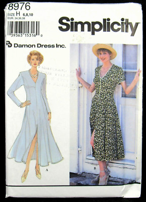Pullover Dress Below Calf Length Size 6 8 10 Pattern Simplicity 8976 Uncut