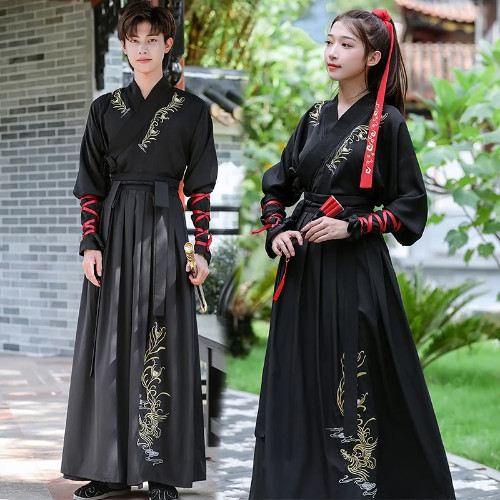 Tradicional Hanfu Hombres Antiguo Espadachín Chino Cosply Disfraz Escenario Oriental
