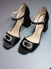 LifeStride Women's Bombshell 2 Dress Sandal Heels Shoes /Black Satin /sz. US9