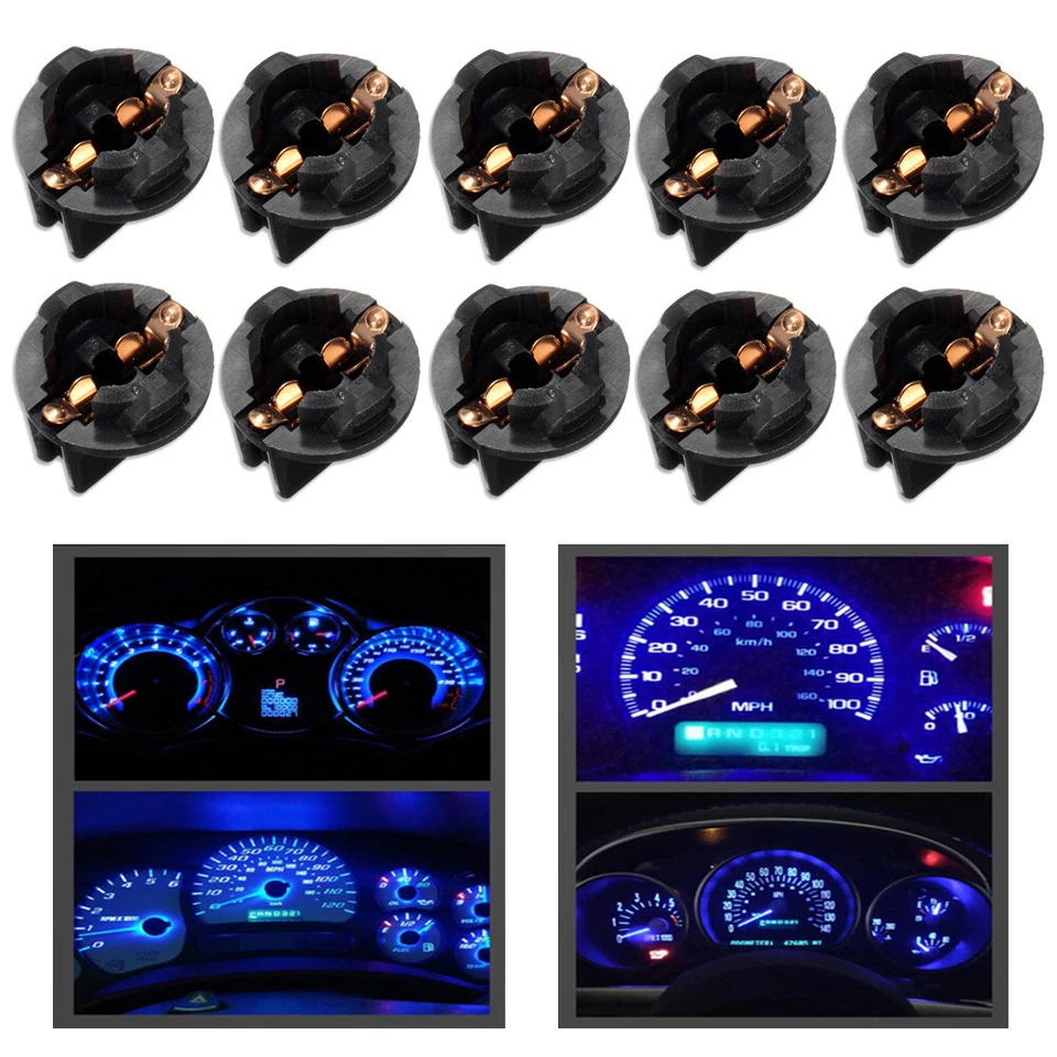 10 x T10 168 192 Soporte de bombillas Cuña Tablero de instrumentos Base de luz Bloqueo de enchufe giratorio Foto 3 de 4