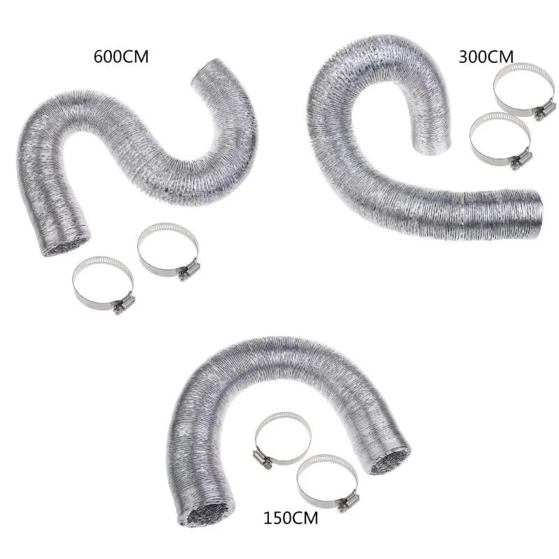 Flexible Dryer Vent Hose with 2Screw Clamps 4.92/9.84/19.69ft