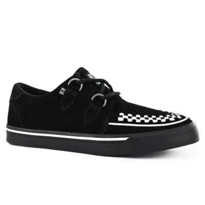 T.U.K. A9182 TUK VLK 2-Ring Creeper Sneaker Noir Suède Rockabilly