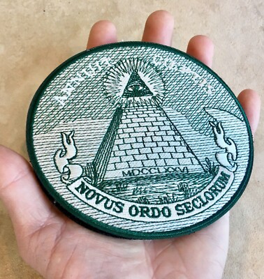 The Great Seal Oval Shaped Stash Patch Novus Ordo Seclorum Illuminati Money