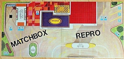 Matchbox Lesney MG-1 / B.P. Service Garage Forecourt  Repro**