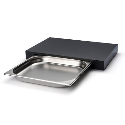 CONTINENTA Schneidebrett 48 x 32,5 x 5 cm aus DURACORE mit Edelstahl-Schublade