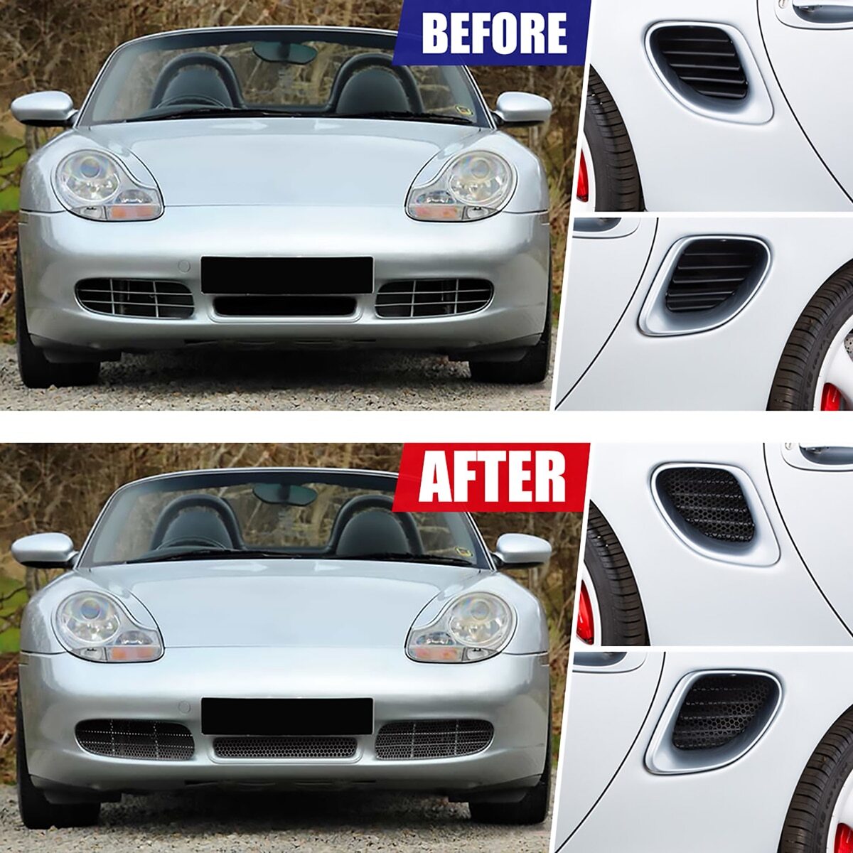 Front Grill Radiator Guard + Side Intake Mesh Grille for Boxster 986 ...