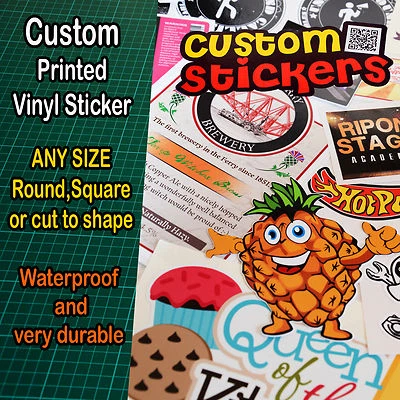 custom stickers printed decals vinyl labels cut to shape