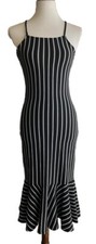 Free Press Womens Black Striped Bodycon Strap...