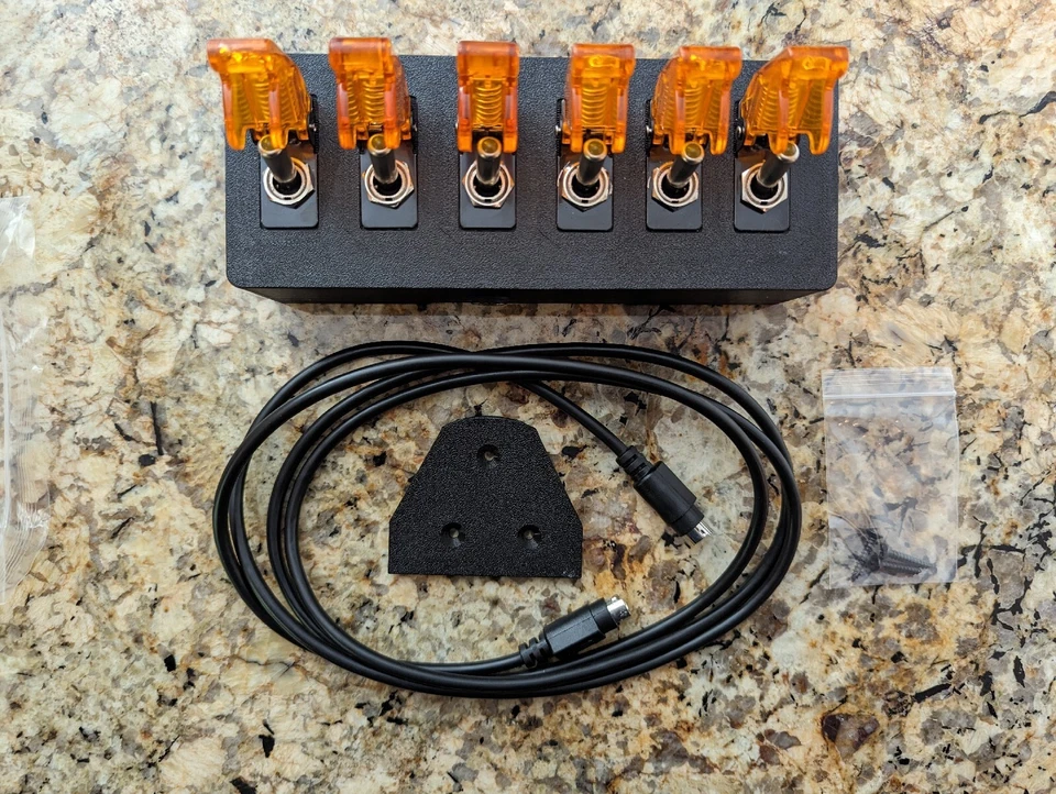 Customiz Breakout Box 5x Lighted Toggle Apex Neptune Emergency Button - Image 2 of 4