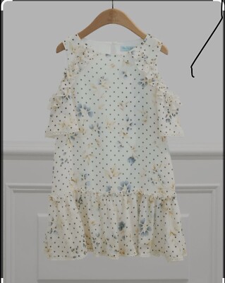 Abel & Lula 5047-5 floral dress for girls with ruffles