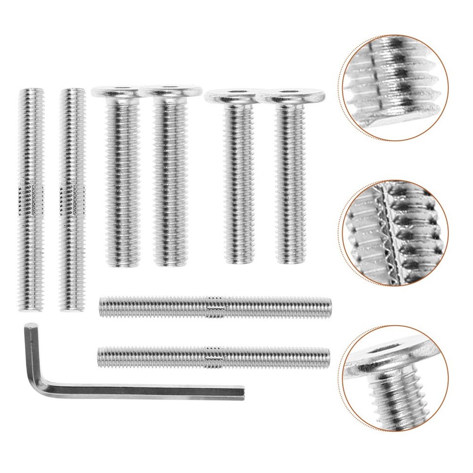 Threaded Post Hardware Steel Threaded Bolt Set for Cat Scratching Post Durable Silver Hardware ...