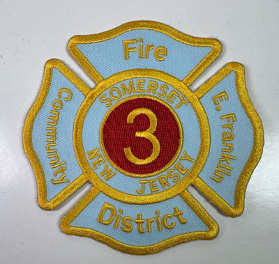 Somerset East Franklin District #3 New Jersey Fire Patch GG6