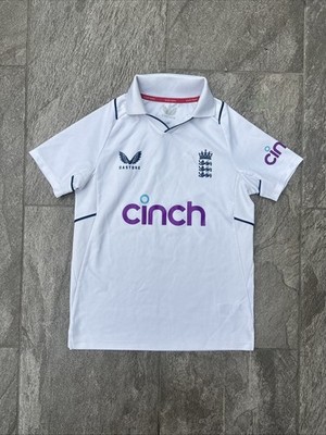 England Test Cricket Shirt Castore Junior Medium