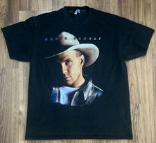 Vintage Garth Brooks Concert Tour T Shirt Two Sided 90s Hanes Beefy-T Country XL