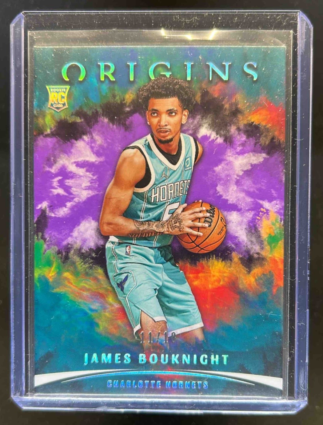 2021-22 Origins James Bouknight RC Purple FOTL Rookie #11/18 Hornets
