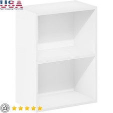 2-Tier Heavy Duty Open Shelf Storage Unit Bedroom Study Room Bookcase New