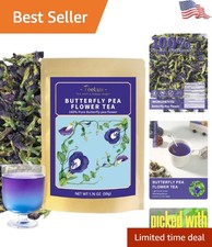 Butterfly Pea Flower Tea, 1.76oz Caffeine-Free, Color-Changing Loose Leaves