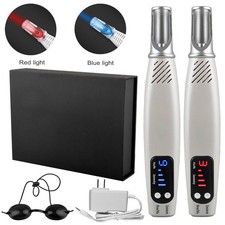 Portable Red/Blue Light Laser Tattoo Removal Pen Black Freckle Removal Set
