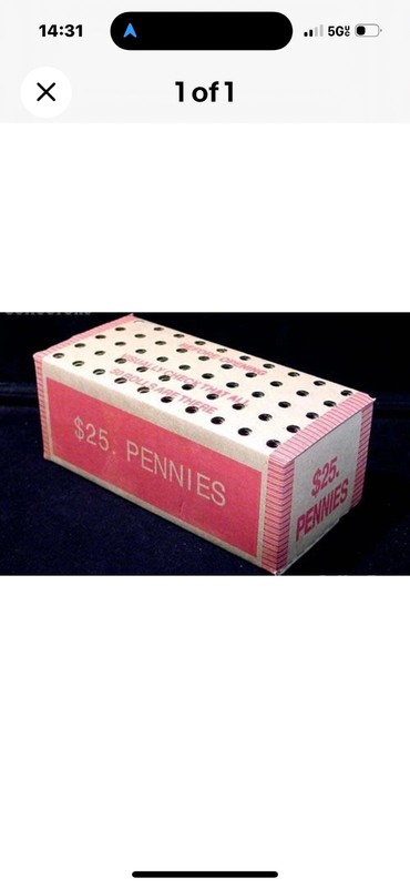 2010 P Lincoln cents $25 bank box of 50 rolls.