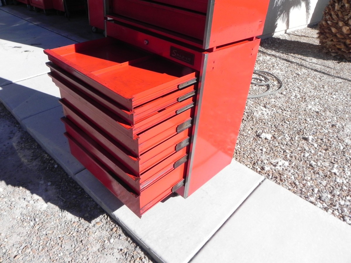 Vintage Snap-On KR533 & KR558 Roll Cab & Flip Top 12 Drawer Combo
