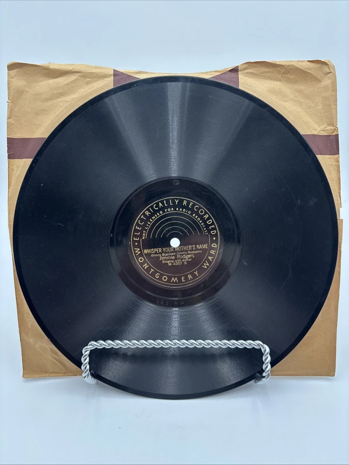 Jimmie Rodgers-Montgomery Ward 78 RPM M-4207 She Was Happy Till She Met You VG+ - Image 3 of 4