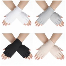 Exircy 4 Pairs Sun Protection UV Gloves, Multiple Colors