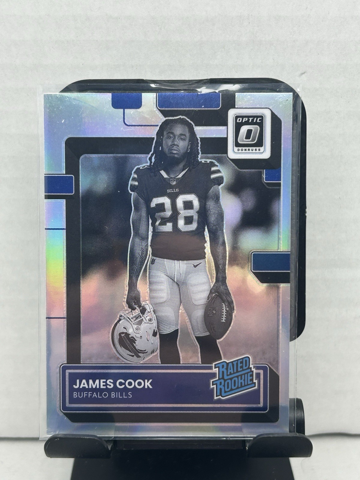 2022 Panini Donruss Optic - Rated Rookie James Cook #215 Holo Prizm Variation RC