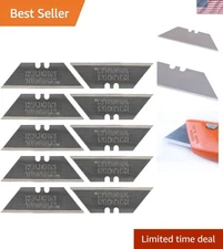 10-Pack Stainless Steel Replacement Utility Knife Blades - Long Lasting