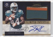 2012 Panini Prominence Prime 10/15 Lamar Miller #1 Auto 0c6