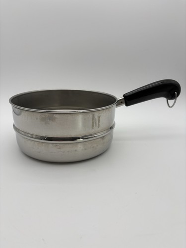 VTG Revere Ware Stainless 2 & 3 Qt Double Boiler Insert Handle 7-1/4" Diameter