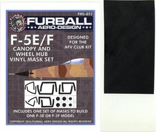 Furball Decals 1/48 NORTHROP F-5E/F TIGER Canopy  Wheel Hub Vinyl Mask Set