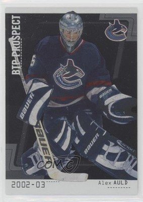 2002 ITG Be A Player Between the Pipes BTP Prospect Silver 21/100 Alex Auld 0c3