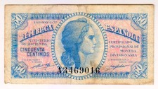 1937 Spain 50 Centimos 3469016 Paper Money Banknotes Currency