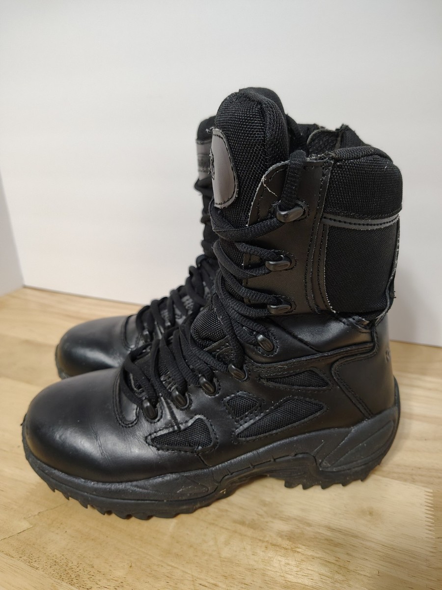 Reebok RB8874 Rapid Response Black Combat Tactical Boots Zipper